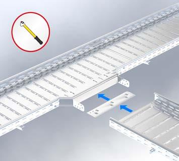 19 Extension joint Attach extension joint (RAA) and screw in one place per side rail.