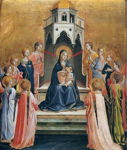 In Fra Angelico s piece, we finally see some emotion and expression on the figure s faces. No longer are the characters faces uniform in position, color, and expression.