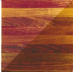 MAHOGANY, SANTOS Myroxylon balsamum COLOR: Dark reddish brown. GRAIN: Striped figuring in quartersawn selections; texture is even and very fine.