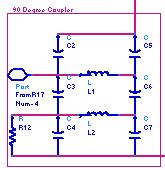 45 Figure 3-17 90 Degree Coupler Design This coupler design took 10 MHz in from the Port shown above and had the other input at 50 ohm to ground.