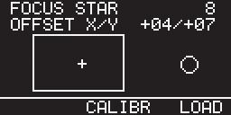 Once the guide star has been centered and focused, select CALIBR to get to the STATUS CALIBRATING screen (Figure 10). Press OK to start calibrating the mount. Figure 10.
