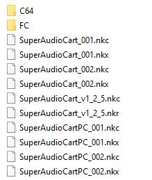 Once you have downloaded and unpacked the Super Audio Cart PC files, merge the contents of your Super Audio Cart PC folder into your