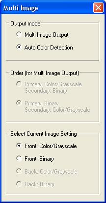 2.11 Color/Monochrome Auto Detection The [Multi Image] dialog box appears. 2 3.