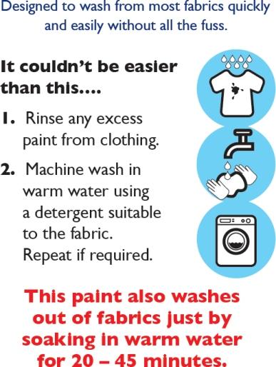 totally wash out of school clothing quickly and easily.