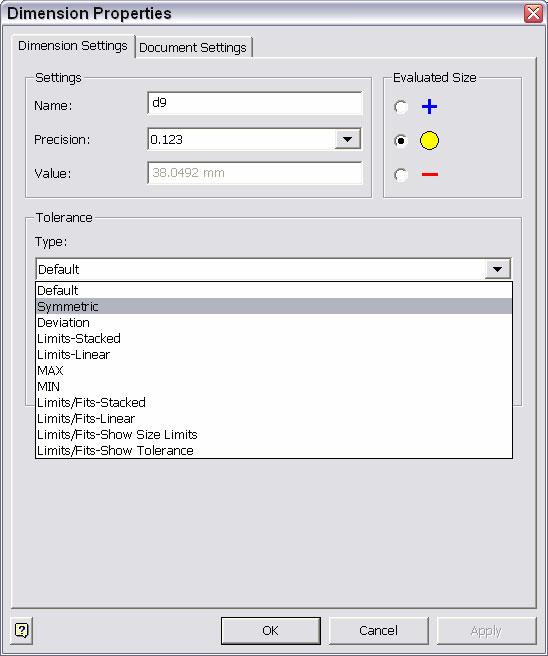Sketch Dimensions By right mouse clicking on any sketch dimension you will have an option to select dimension properties. The dimension properties dialog box is shown here to the right.