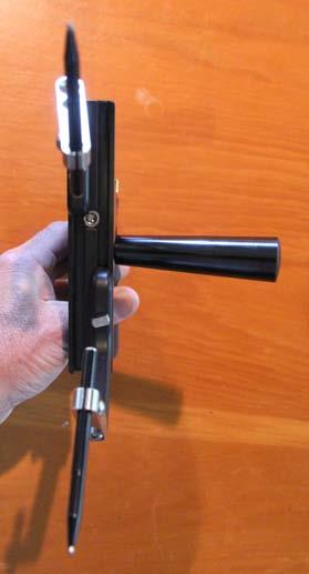 Now the optional side-handle will be on the right side of the grip, instead of the left side of the grip. PLEASE NOTE that the side handle is NOT 90 in either direction.