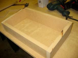 Note about pre-drilling MDF- Make sure you pre-drill all holes when you work with MDF.