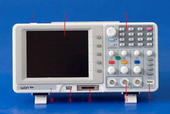 4.1 Introduction to the Front Panel and the User's Interface When you get a new-type oscilloscope, you should get acquainted with its front panel at first and the MSO series mixed digital storage