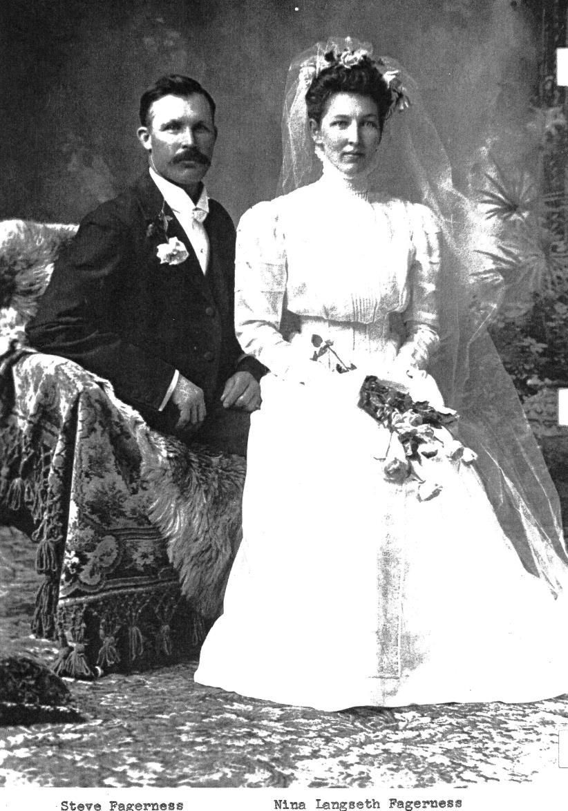 He first lived with his parents at the Hans Hanson farm south of Adrian until 1883 when the family moved to Rushmore. He first worked for the railroad. He married Nina Langseth in June 30, 1909.