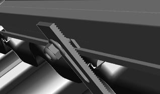 5 i Note: The permitted cantilever (overhanging of the loose rail ends over the last roof fastener) is limited