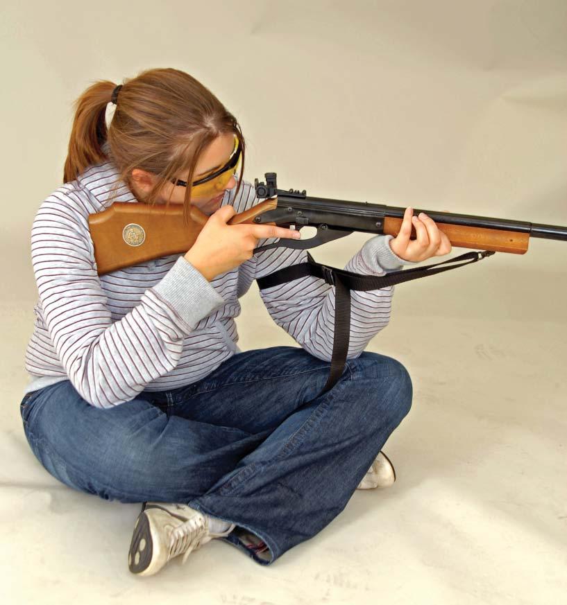 CMP BB Gun Shooting Poster Series - VIII Sitting Position Two Options: 1. Cross-Legged (left) for shooters with longer arms/shorter bodies or-- 2.