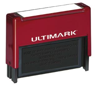 00 Ultifast Permanent Stamp The Ultimate All Surface Marking Stamp Available in Black, Red or Blue Ink Ultifast pre-inked stamps mark on almost anything.