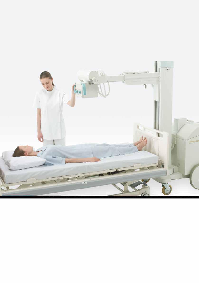 Shimadzu s mobile X-ray system allows X-rays to be taken easily in limited spaces.