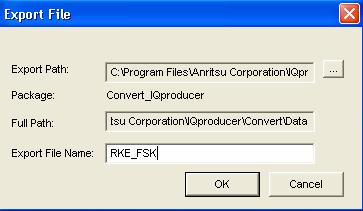 The Convert dialog appears. H. Press OK to accept the selected file.