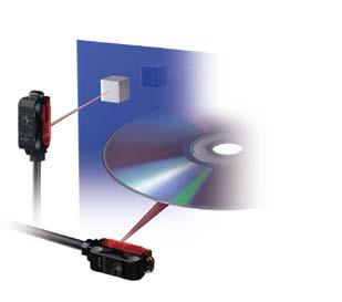 Ultra-compact aser EX- SERIES 7 APPICATIONS Detecting ICs that are out of position in multiple palettes Confirming arrival of substrate Determining cutting position of sheet PHOTO PHOTO IGHT FOW