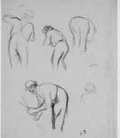 Below are reproductions of two of the studies which include seven sketches of people working.