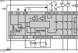 Connections, functional diagrams for emergency stop, limit switch and two-hand control monitoring XPS-AM Module XPS-AM associated with an Emergency Stop button with
