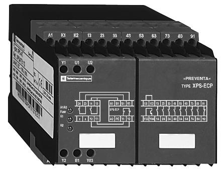550 for increasing $ 24 V the number of safety contacts used with XPS base modules XPS-ECM " 5 V XPS-ECM343 0.