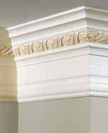 Smooth texture: "Orange peel" texture commonly seen in mouldings with water-based primers is eliminated. Cornices Casings Shown with antique finish.
