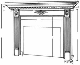 Federal for Mantels Dentil Heritage Maple Turnings Combinations A /2 Round Turnings B Island /4" Bar 42 /4" Mantel 48" Breakfast Bar Fluted Rope /4" Mantel Corbel IM-CA4 2 7 /6" x /2"