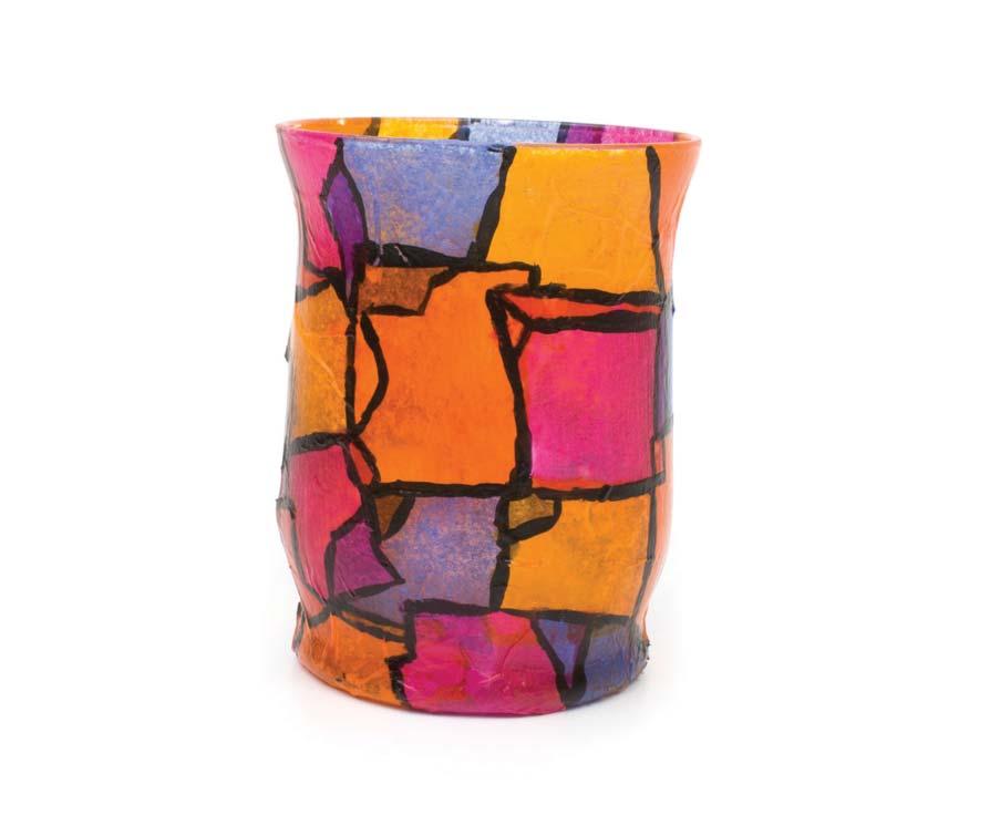 stained glass candle Let the light in your room dance!