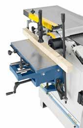 To widen the application range the optionally available mortising unit can be added to allow slotting and