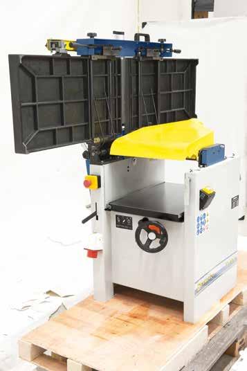 cutterblock cover in accordance with CE, limit switch to avoid accidental machine start Solid thicknessing table with spindle guide and support for accurate planing of boards, planks and slats.