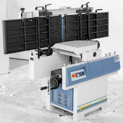 hood, extraction outlet 120 mm Thicknessing feed can be switched off when planing Precisely bedded 4-knife cutterblock ensures smooth machine run to achieve optimal results Powerful motor for optimal