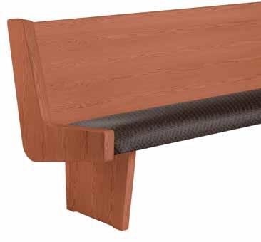 Choose Your Pew Body Radius Construction Solid Wood Seat, Wood Veneer* Back Upholstered Seat, Wood Veneer* Back Upholstered Seat, Upholstered Back 4192