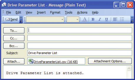 parameter values at the click