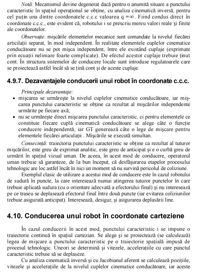 9. Conducerea unui robot în coordonate