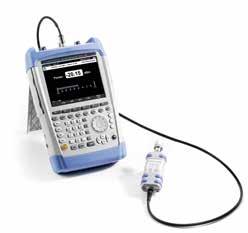 25 MHz to 1 GHz and from 200 MHz to 4 GHz. The R&S FSH can then simultaneously measure the output power and the matching of transmitter system antennas under operating conditions.