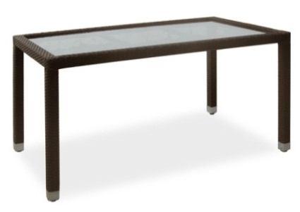 weave This table is suitable for outdoor use 6 Seater Table - Flat Rattan