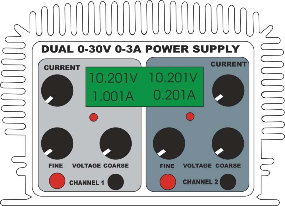 0A. OV Laboratory PSU * Output voltage variable from 0 to +0V (Fine adjustment over V) * Variable current limit from 0 to OA * LED current limit indicator * Output short circuit protected Maximum 0.