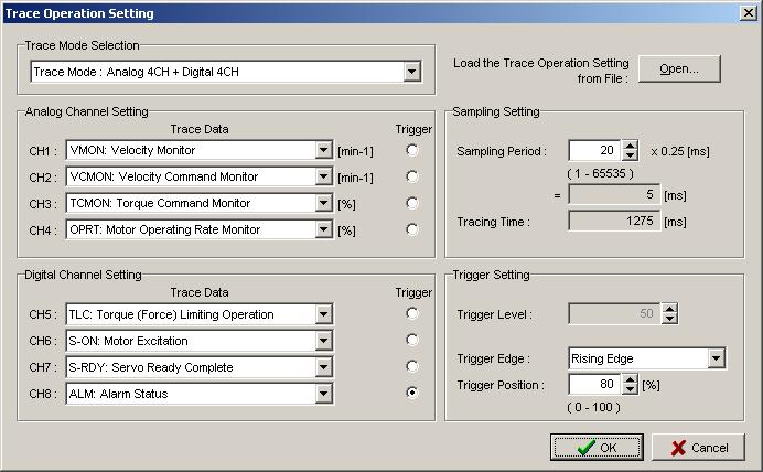 [Print] Print :Print the trace operation data which is being displayed. Impossible to select it when the trace operation data is not displayed.