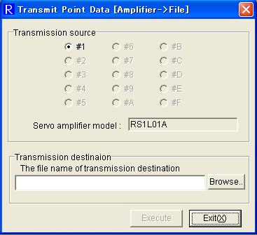 3.30. Transmit Point Data [Amplifier -> File] At Transmit Point Data [Amplifier -> File], all the point data of the amplifier are read and saved in a file as a batch.