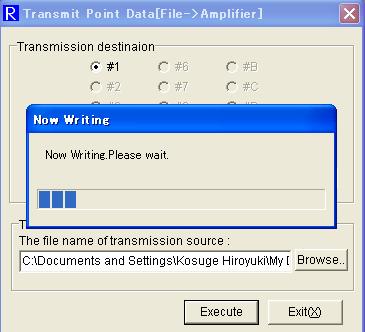 If the specified file is not a point data file, the following screen appears. In this case, point data transmission cannot be executed.