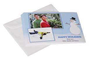 on 100# uncoated cover stock paper Envelopes included with card orders BILL 2711 PRGift;4120 4" x 8"