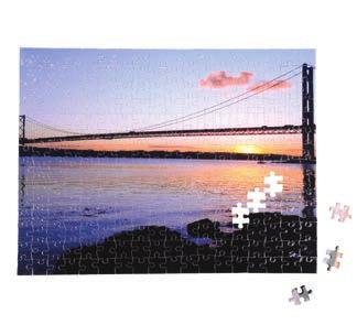 20" (56 pieces) Pieces are large and thick for ease of assembly (as compared to a traditional puzzle) BILL 4876 PRGift;5222 8" x 10" Premium Photo Puzzle 4877 PRGift;5223