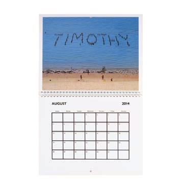 5" x 11" open size is 11" x 17" 12" x 12" open size is 12" x 24" Deluxe Photo Calendars 12- or 18-month calendar Printed on 100# cover stock Photo appears on one side (laminated); calendar grid is on