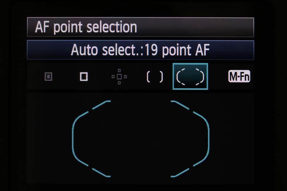 Focusing point selection button This can make setting up the focusing options a lot easier to see and understand.