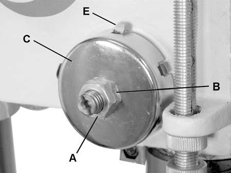 Return Spring Adjustment The return spring is located opposite the downfeed handle hub and sets the tension for the downfeed handle.