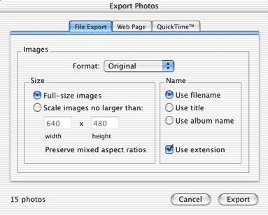 16 8. In the area labeled Thumbnail, specify the maximum dimensions in pixels for your photo thumbnails.