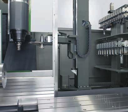 Thanks due to the expandable tool shop, you can set the configuration of the magazine chains yourself and therefore determine the number of required tools for turning and drilling/milling.