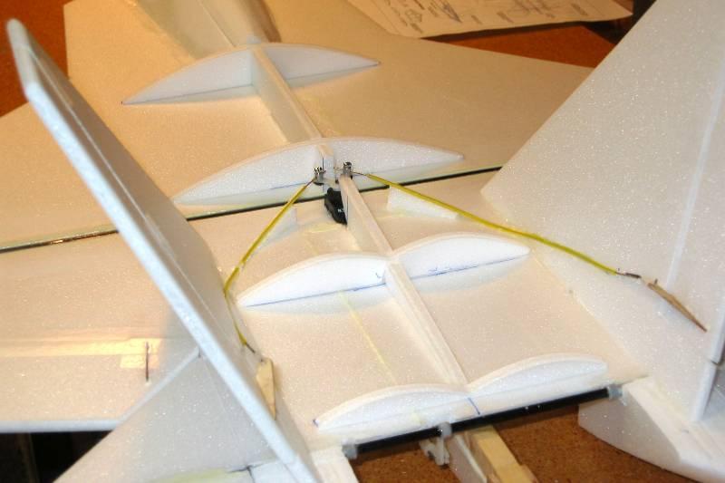 18. Glue the turtledeck top spine into place on the wing centerline.