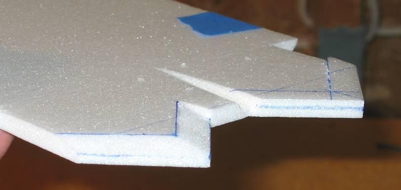 22. Next make and install the aft fuselage bottom piece. Begin by cutting the bevels in the sides as shown on the plans.