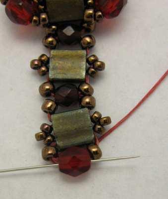 next layered  For a 7 inch bracelet end to end, which is 6 and 3/4 wearable,