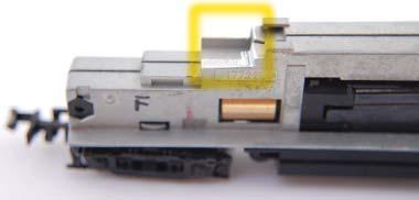 which rest directly under the decoder on both sides of the front of the decoder.