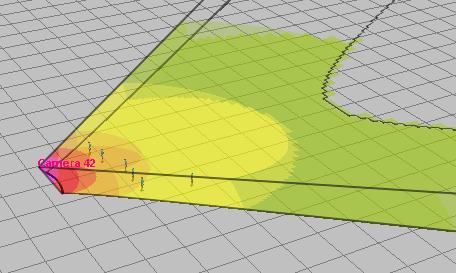 3D model of the view area without distortion. Fig. 37. 3D model of the view area with distortion.