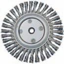 020 STANDARD FACE KNOT WIRE WHEELS THREADED Similar to the stringer bead brushes above but with a wider face These brushes still offer a very aggressive cutting style, however, the wider contact area